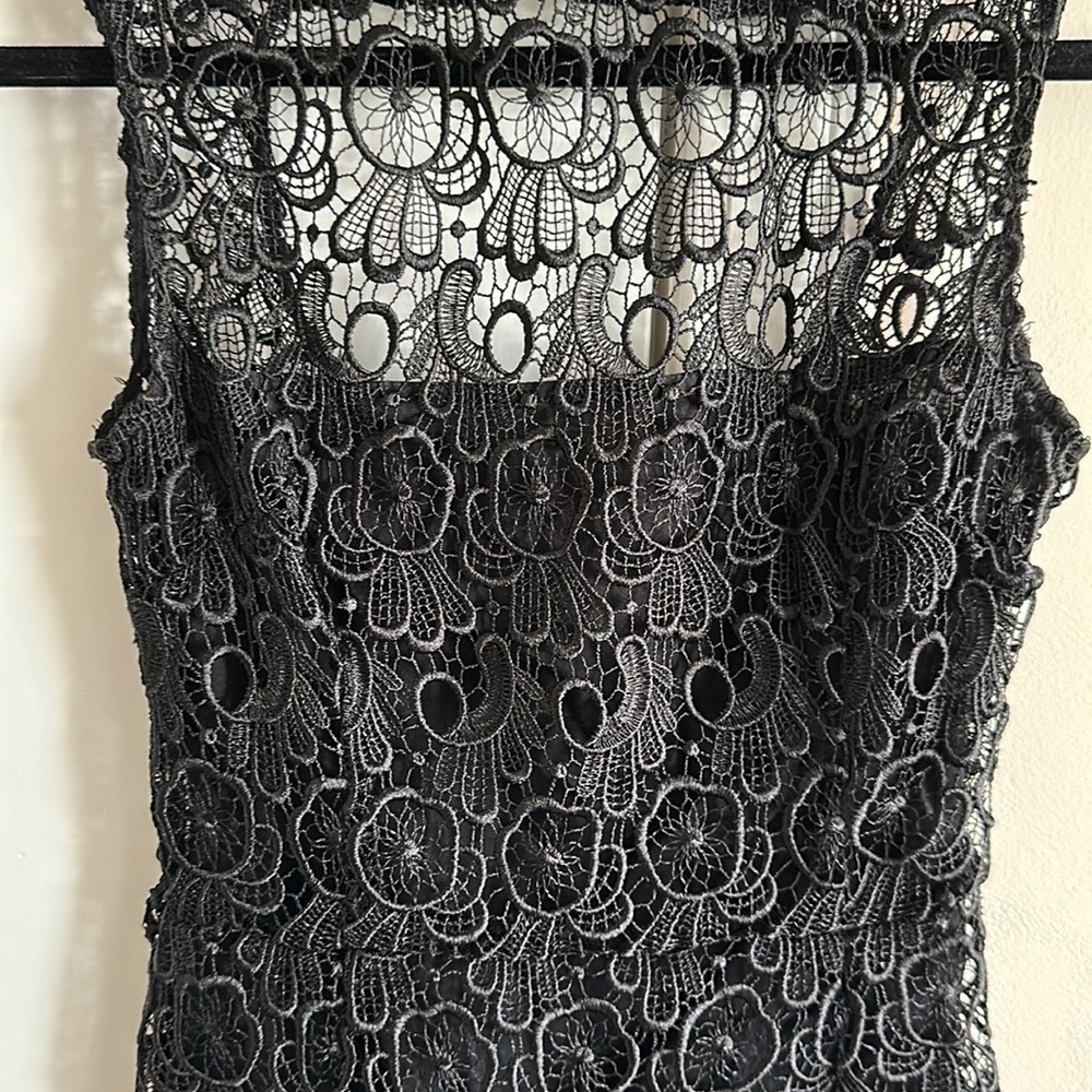 BB Dakota Lace Black Sheath Sleeveless Dress - Picture 5 of 9